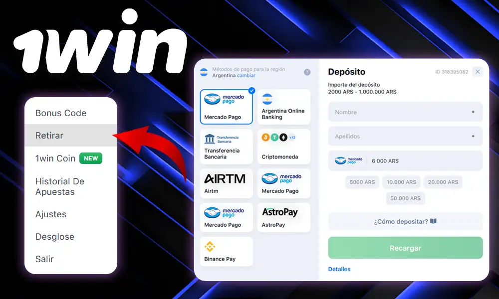 Guía retiro 1Win seguro